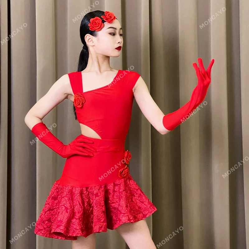 

Latin Dance Dress Girls Rumba Samba Tango Latin Practice Clothes Children Dance Skirt Dancing Dress Ballroom Dance Dresses Kids
