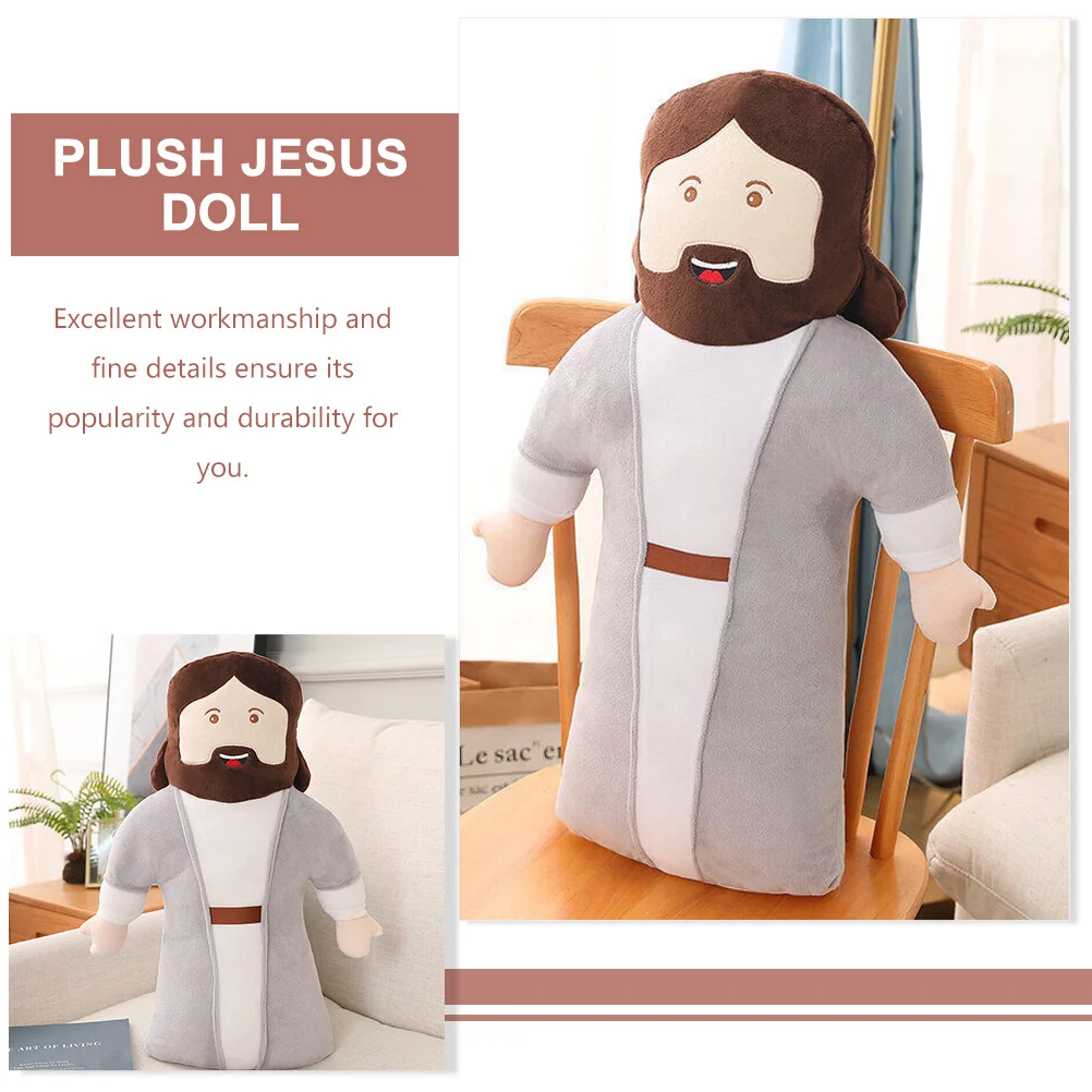 Jesus Pillow Bedroom Creative Toy Toys Ornament Home Louse Plush Decorative Supple Couch