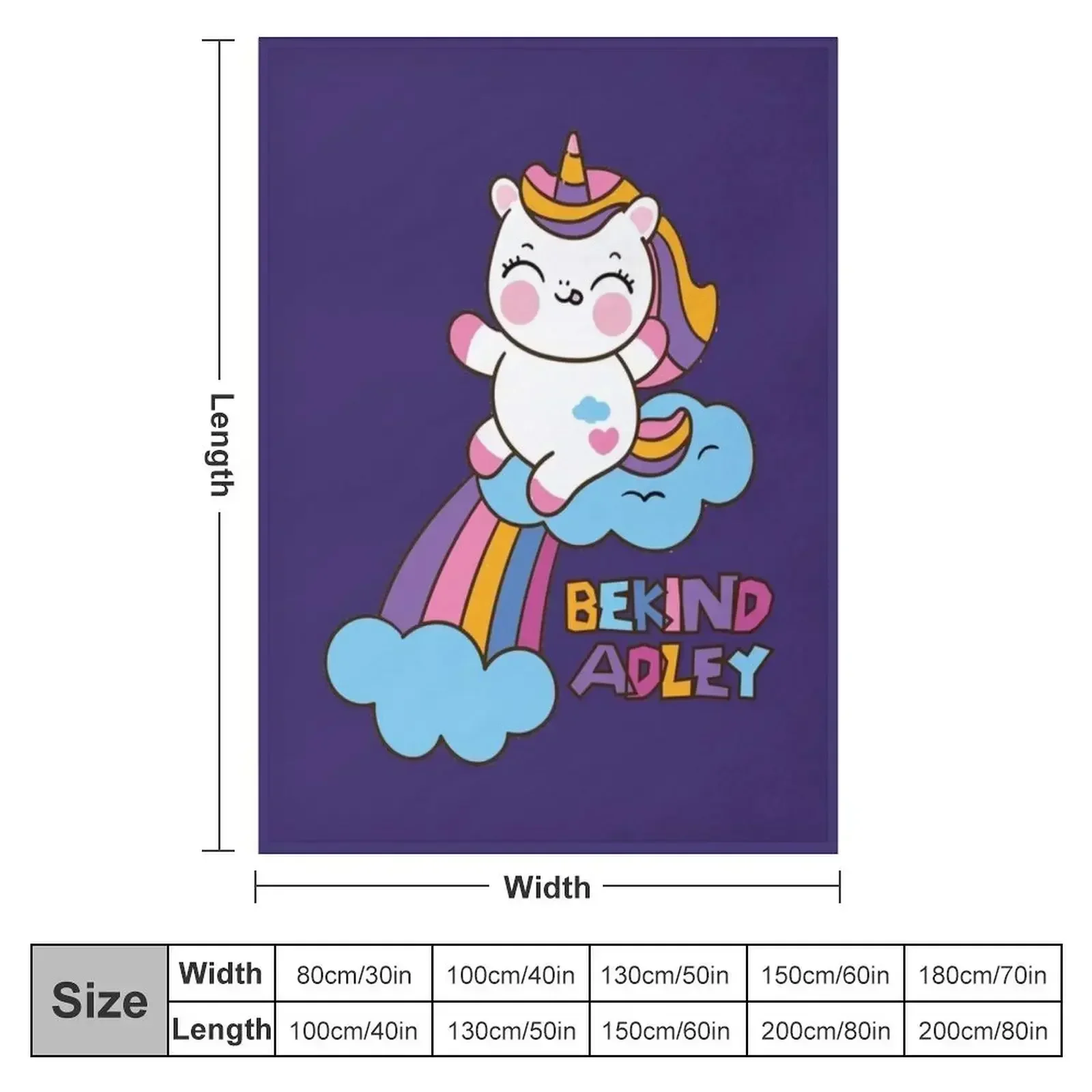 kawai girl a for adley unicorns cartoon shows70 Throw Blanket Luxury Thicken Flannels Vintage Thins Moving Blankets