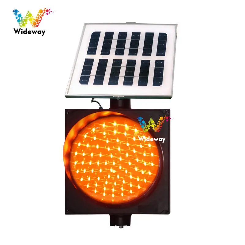 Promotion Price New road safety products 300mm yellow flashing led warning light solar traffic light