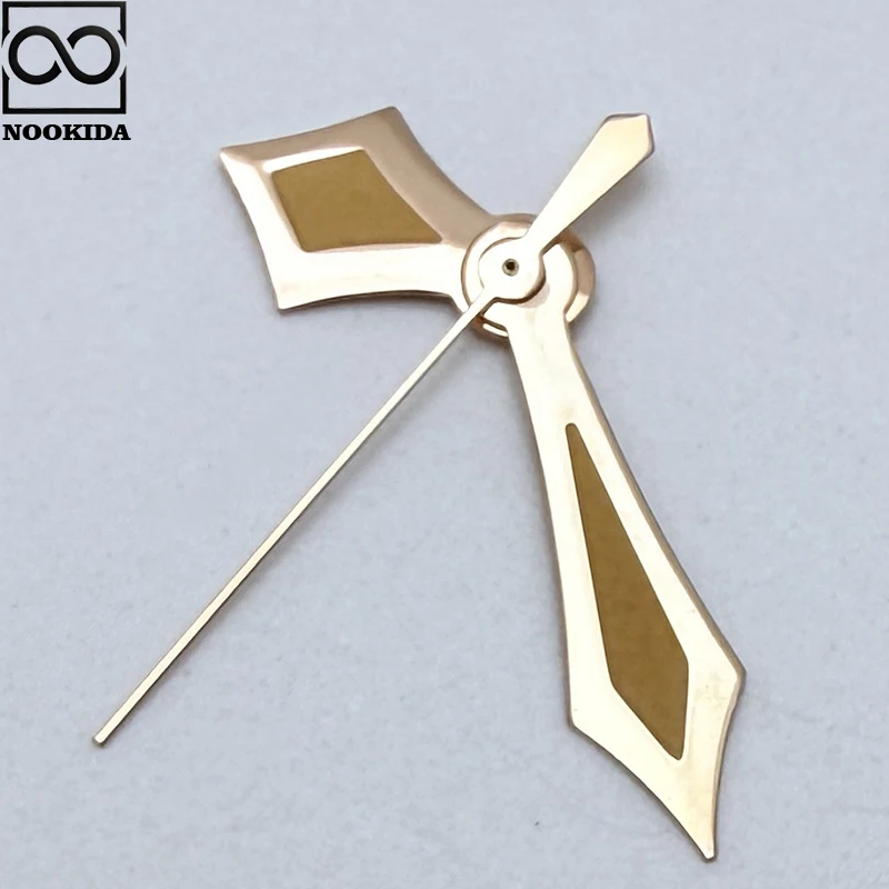 NOOKIDA в форме меча, зеленые светящиеся стрелки для часов NH35/NH36/4R/7S, модифицированный механизм, серебряные/розовые стрелки для часов, стрелки «сделай сам»