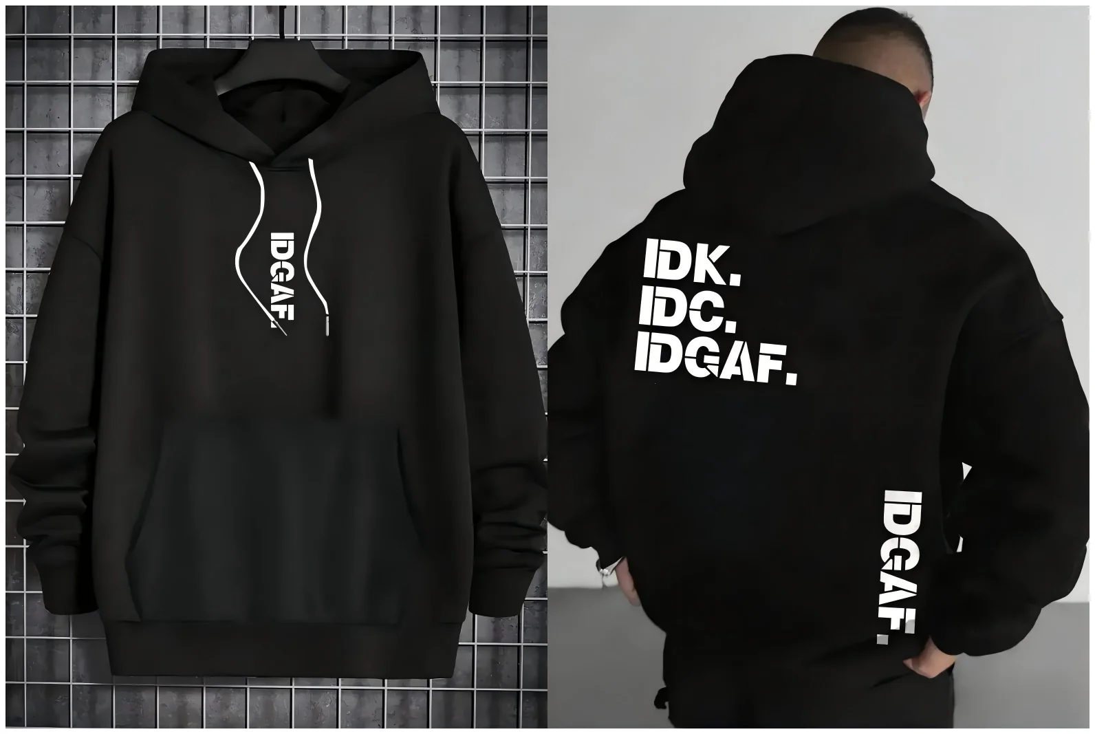 European style new men's autumn personalized letter print comfortable soft hooded sweatshirt outdoor urban casual top