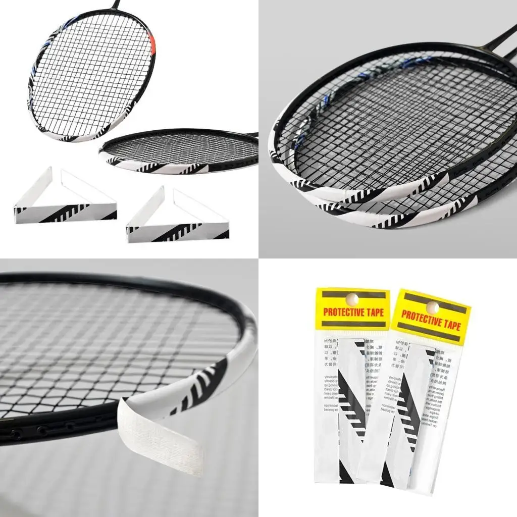 

Y1UC 2Pcs Racquet Head Guard Protections Tape Tennis Rackets Head Tape Sticker