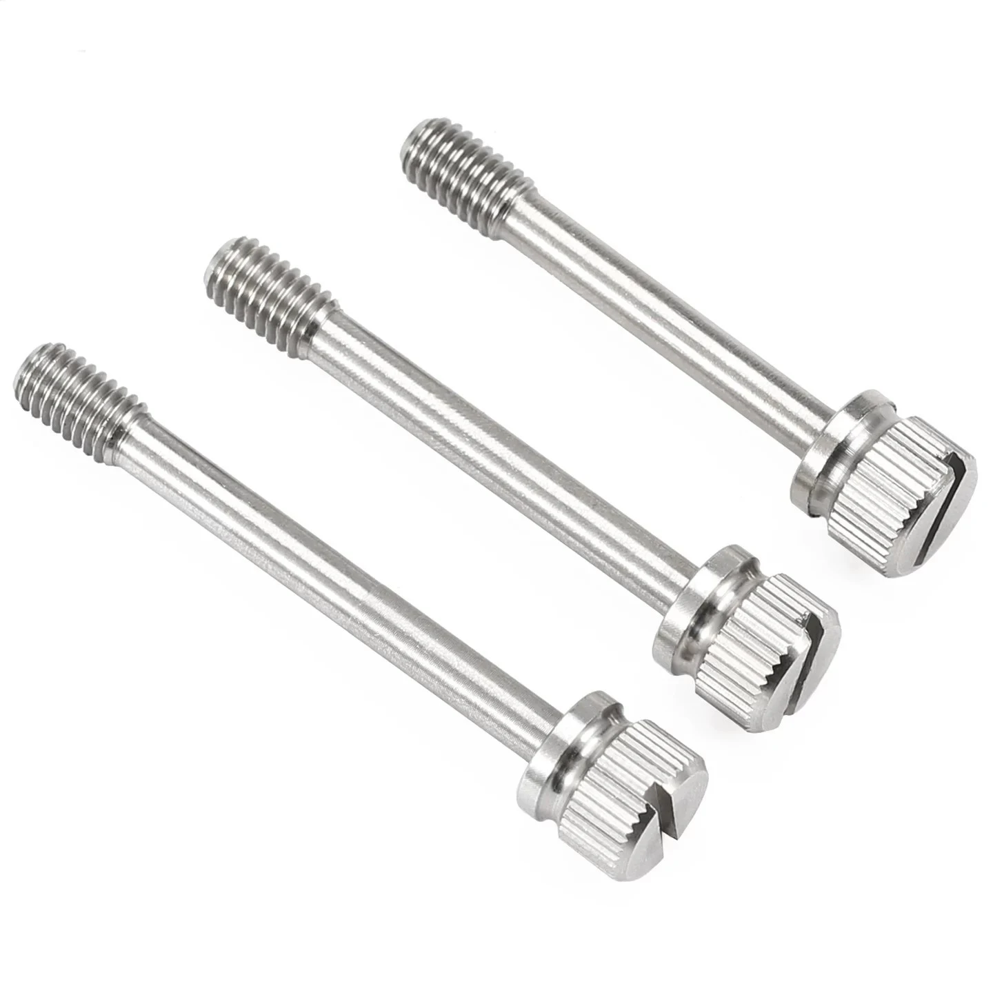 304 Stainless Steel Knurled Captive Thumb Screws M2 M2.5 M3 M4 M5 M6 M8 Slotted Cylindrical Head GB839 Hand Tighten Panel Screws