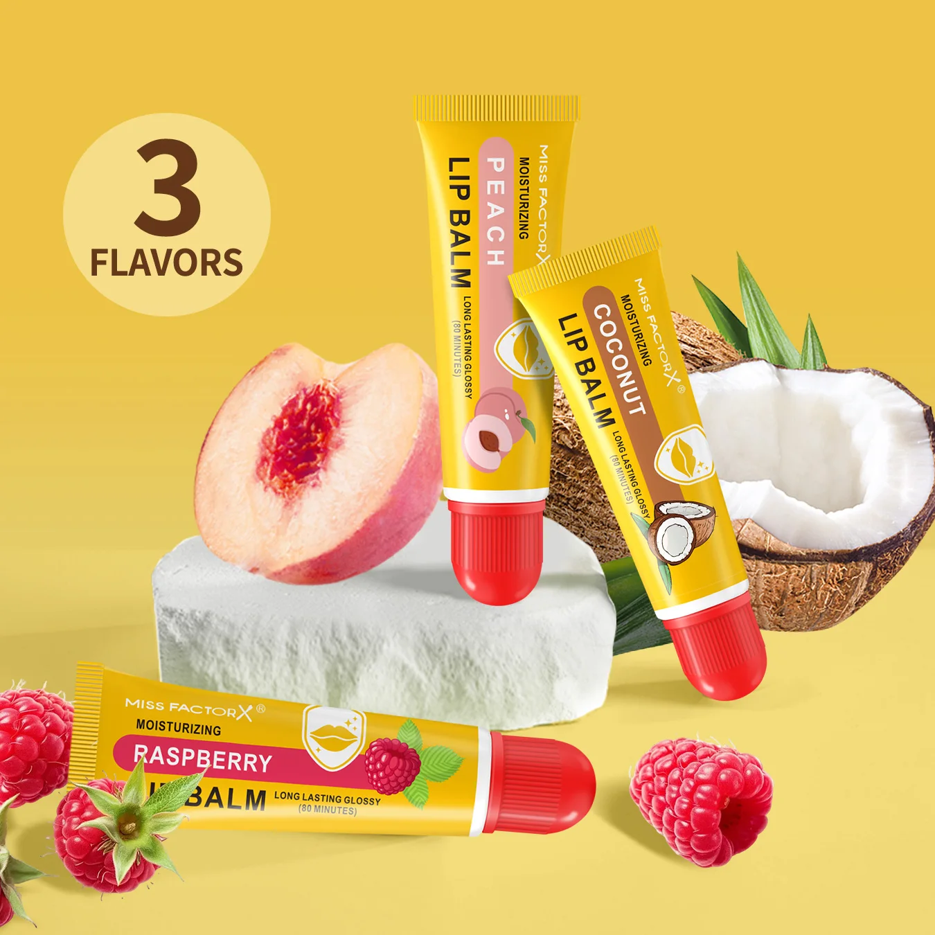 3-częściowy zestaw szminek w karta - 3 smaki, trwałe nawilżanie i błysk, przenośny pasek, mini zestaw do pielęgnacji ust na letnie podróże