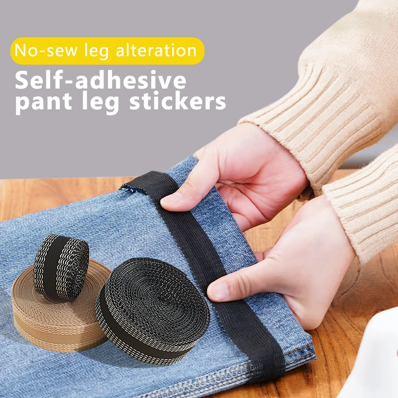 Pants Edge Shorten Self-Adhesive Tape for Jeans Edge Shortening Tape Paste Hem Iron on Trousers Length Adjust Modified Strips