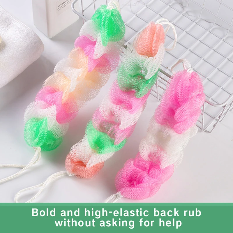 1/ 2 PC Random Color Nylon Bath Brush Scrub Back Scrubber Washcloth Mesh Shower Bath Body Massage Brush Bathroom Sponges Brush