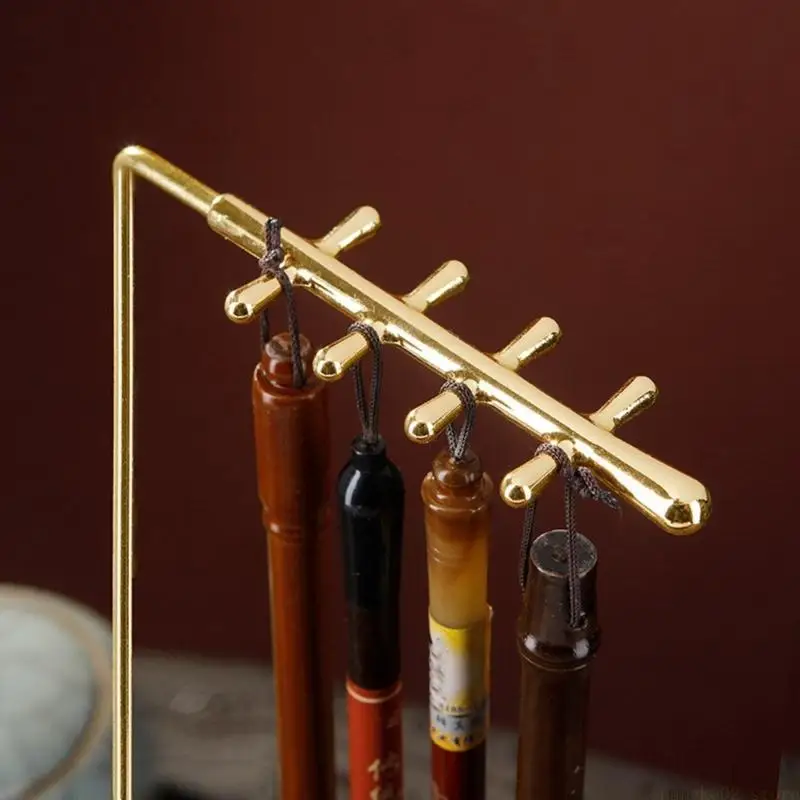 4 Row Metal Paint Brush Stand Drying Rack For Painting Tool Organization