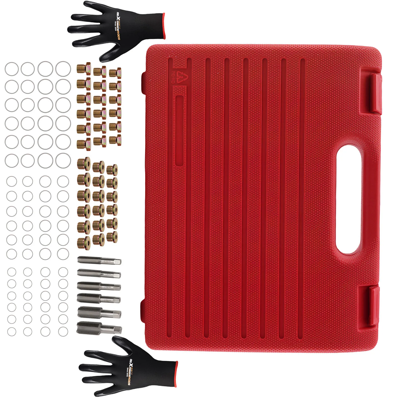 

Complete Oil Pan Thread Repair Kit for Auto M13-M22 114pc Tap & Plug Set