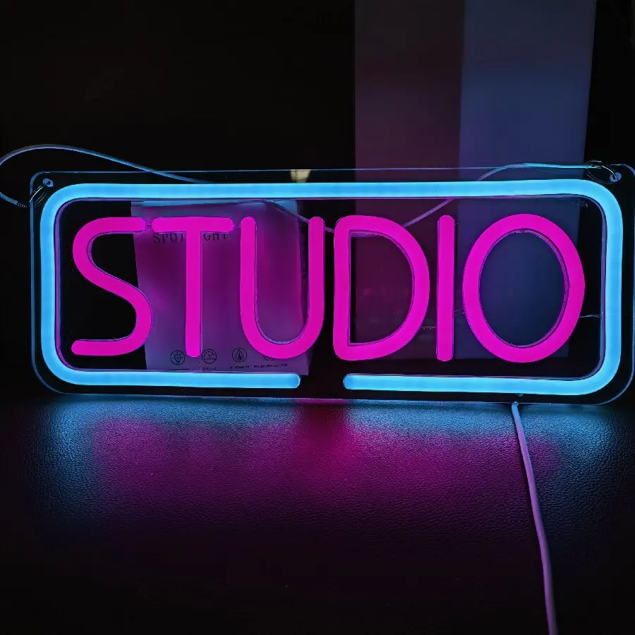 Studio, Op Lucht Neon Bord, Muziek Geleid Bord Licht Voor Opnamekamer, Muziekstudio, Streaming, Feest, Club, Podcast Muur Decor Cadeau