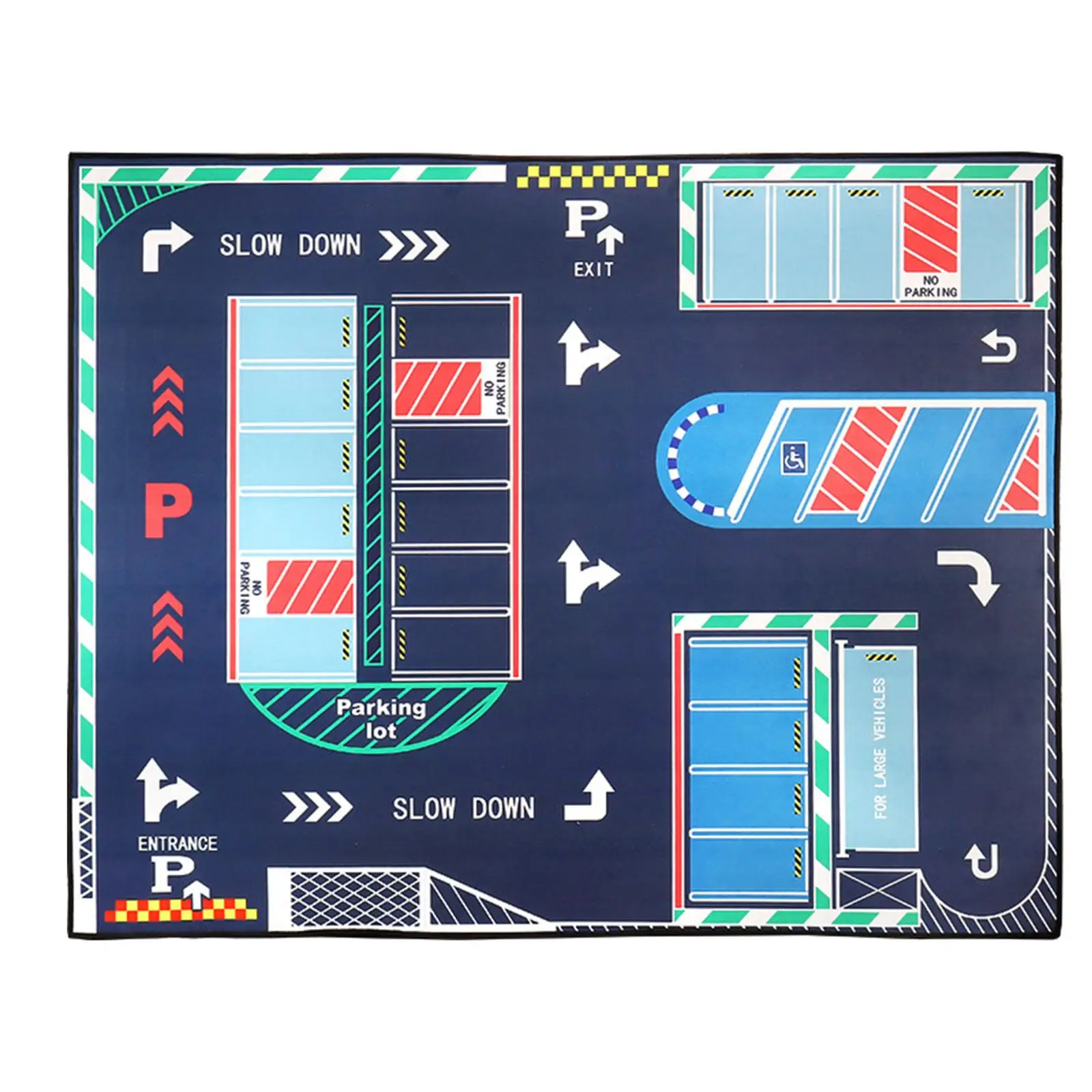 1/32 Scale Parking Mat Diecast Garage Traffic Play Mat for Diorama