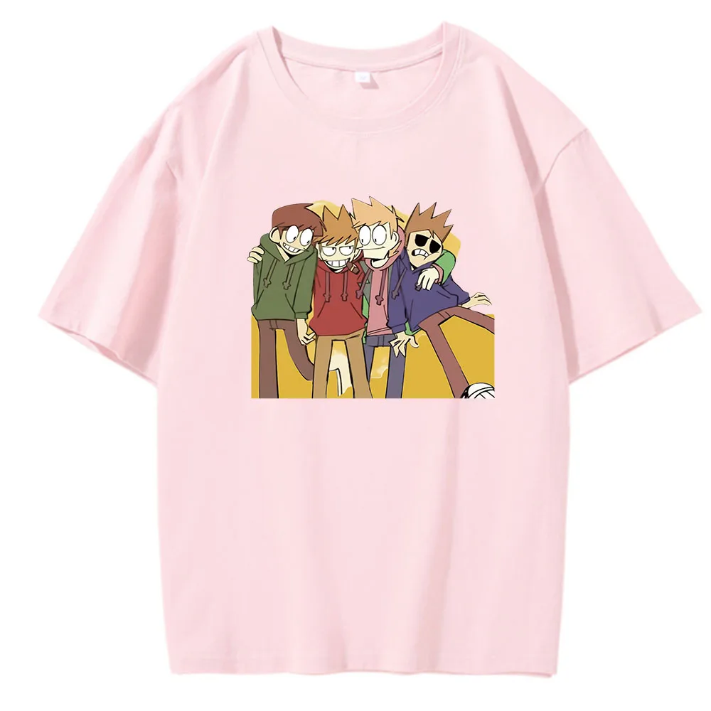 تي شيرت أنيمي Eddsworld بأكمام قصيرة 2022 للصيف 100% قطن Edd توم مات تود أربعة أولاد للجنسين تي شيرت مطبوع تي شيرت حريمي غير رسمي #5