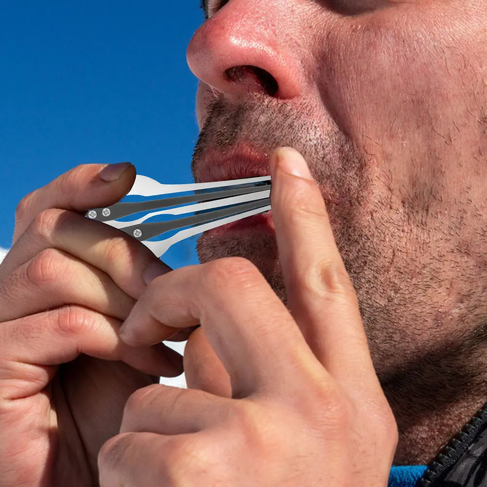 

2Pcs Ethnic Jaw Harp Double Tone Portable Mouth Harp Mini Musical Instrument for Beginners Travel Outdoor Folk Music Lovers