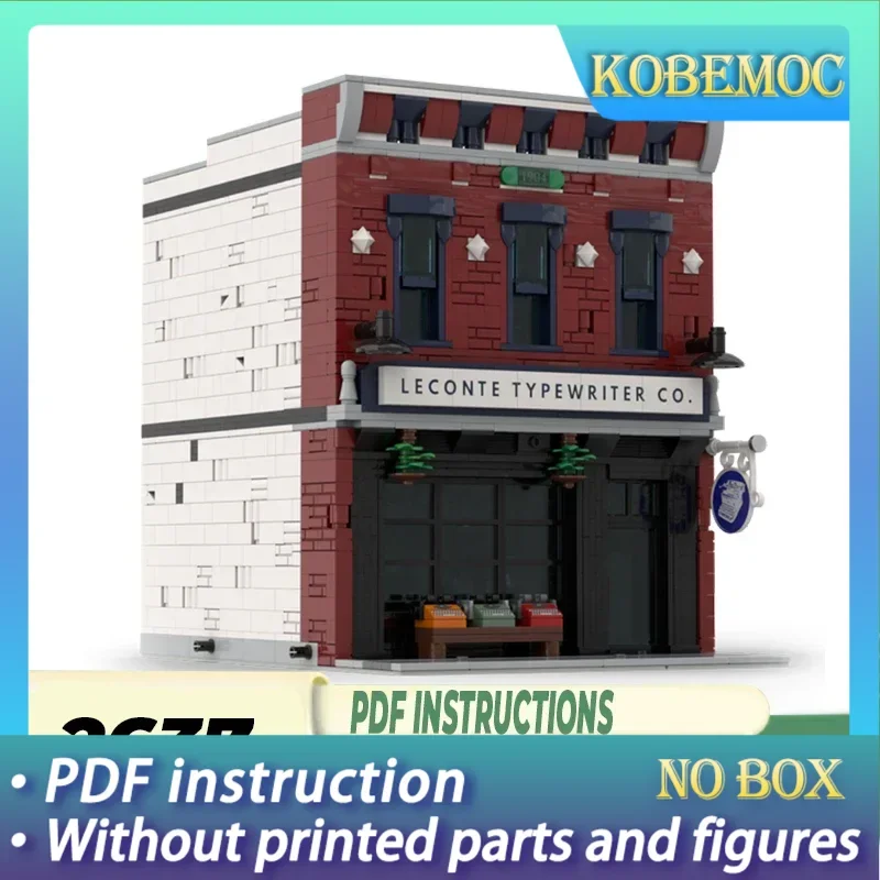 

City Street View Model Moc Building Bricks Typewiter Company Technology Modular Blocks Gifts Christmas Toys DIY Sets Assembly