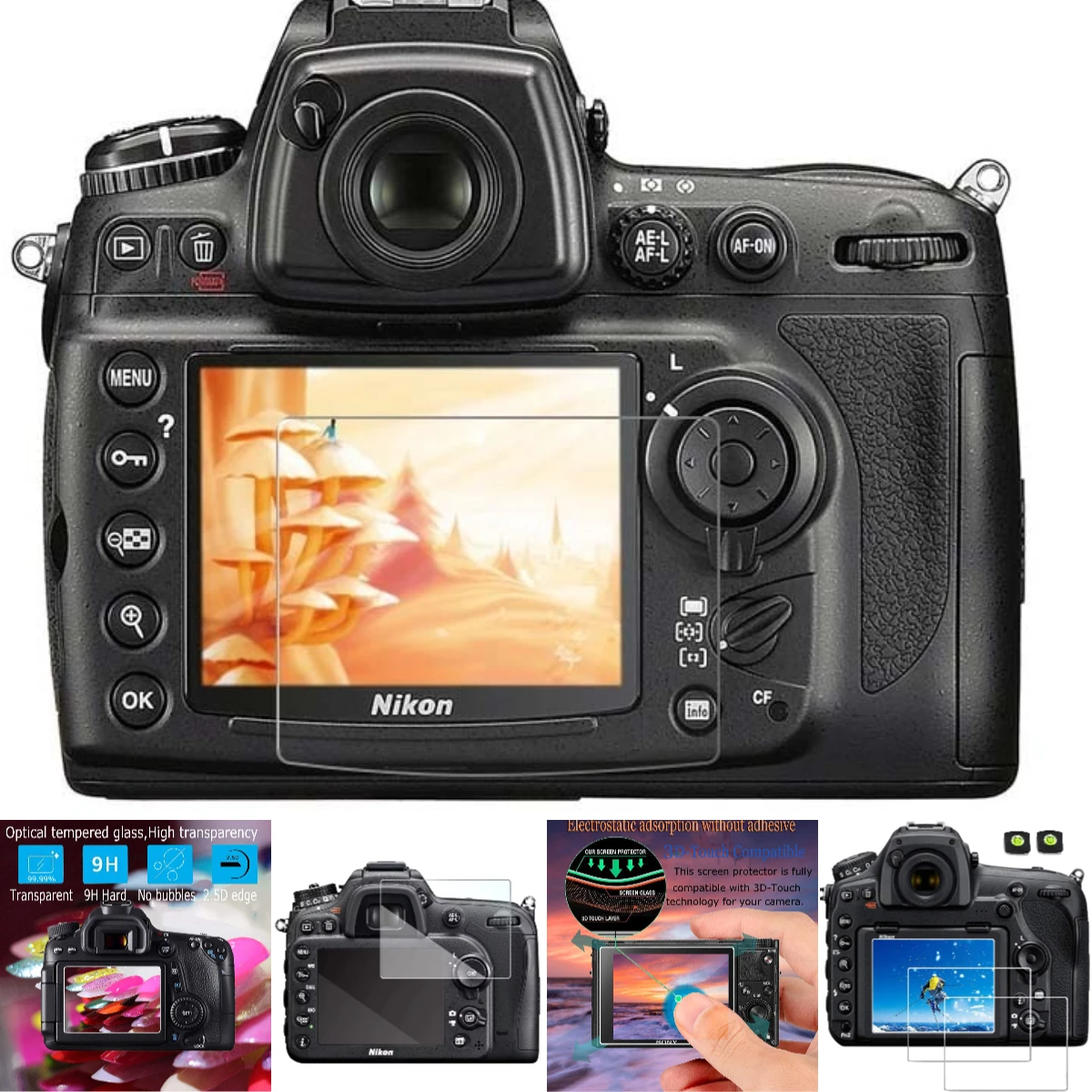 For Nikon D4S D5 D500 D600 D610 D7100 D7200 D750 D780 D800 D800E D810 D850 R8 Silicone Case Photography Protective Cover Soft Sh