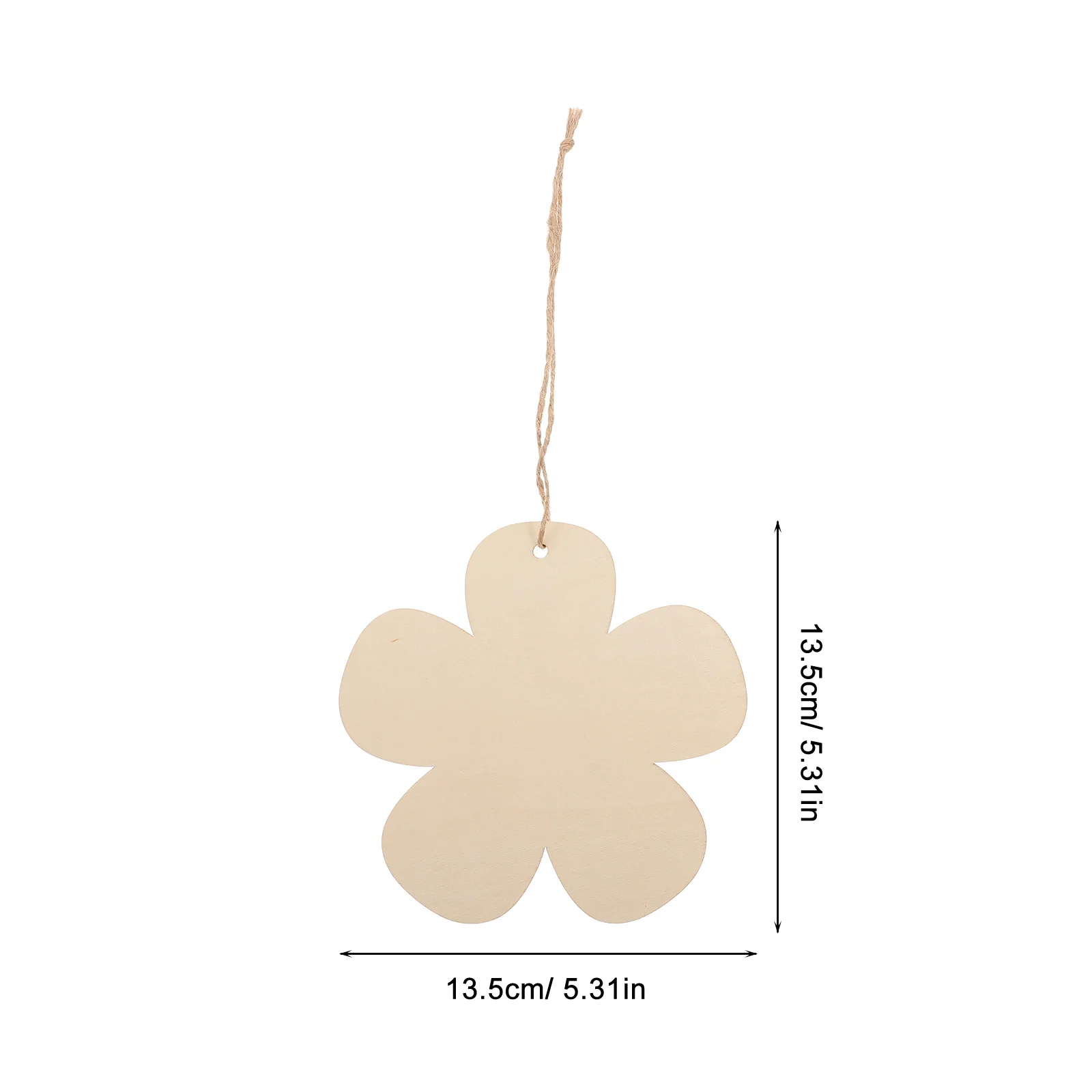 

10Pcs Wooden Flower Cutouts Smooth Surface DIY Craft Decorations Unpainted Wood Chips Party Art Supplies Handmade Painting Tags