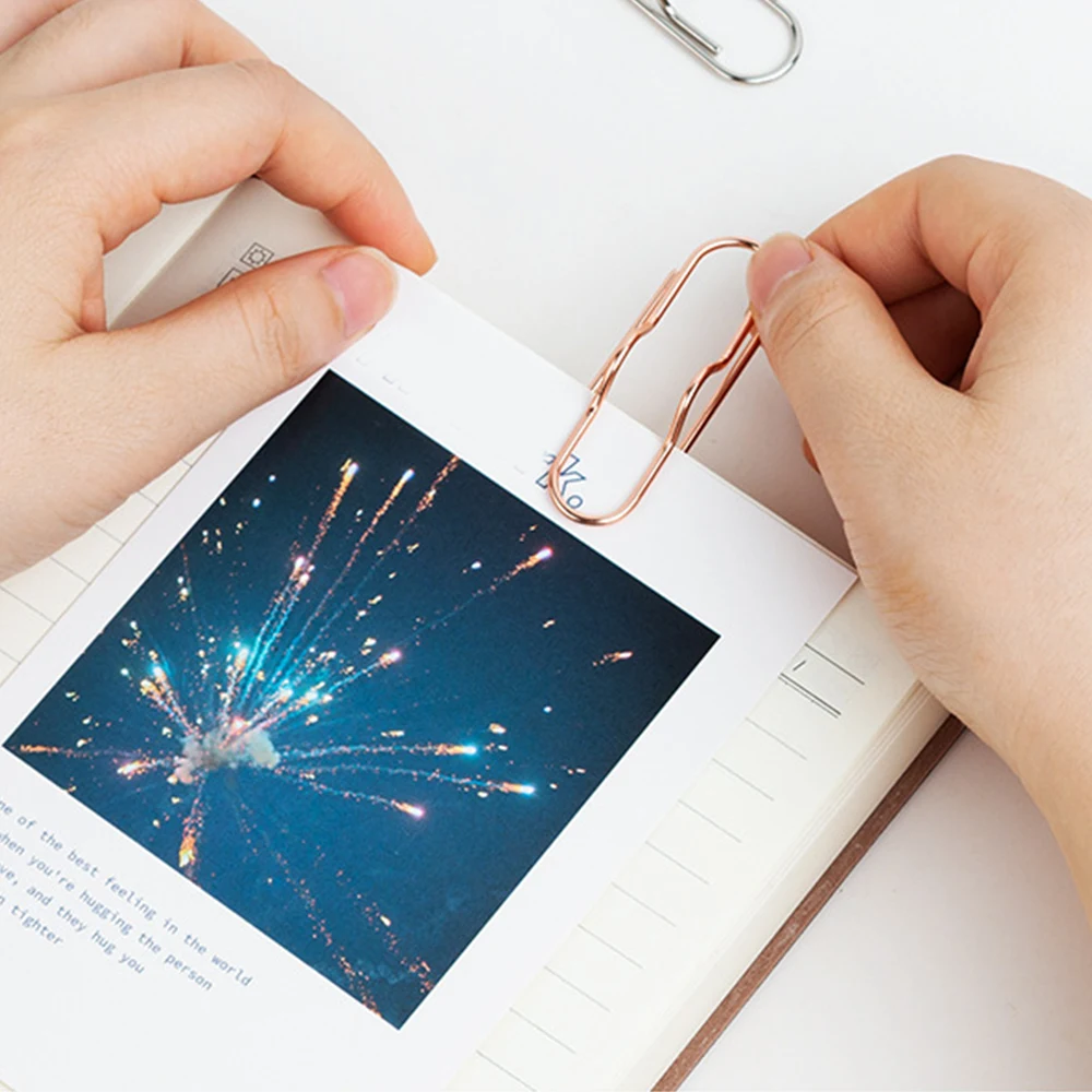 1 Stuks Metalen Paperclips Paper Fix Clips Pen Houder Clips Notebook Penhouder Boek Pin Voor Notebook Journal Document Clips