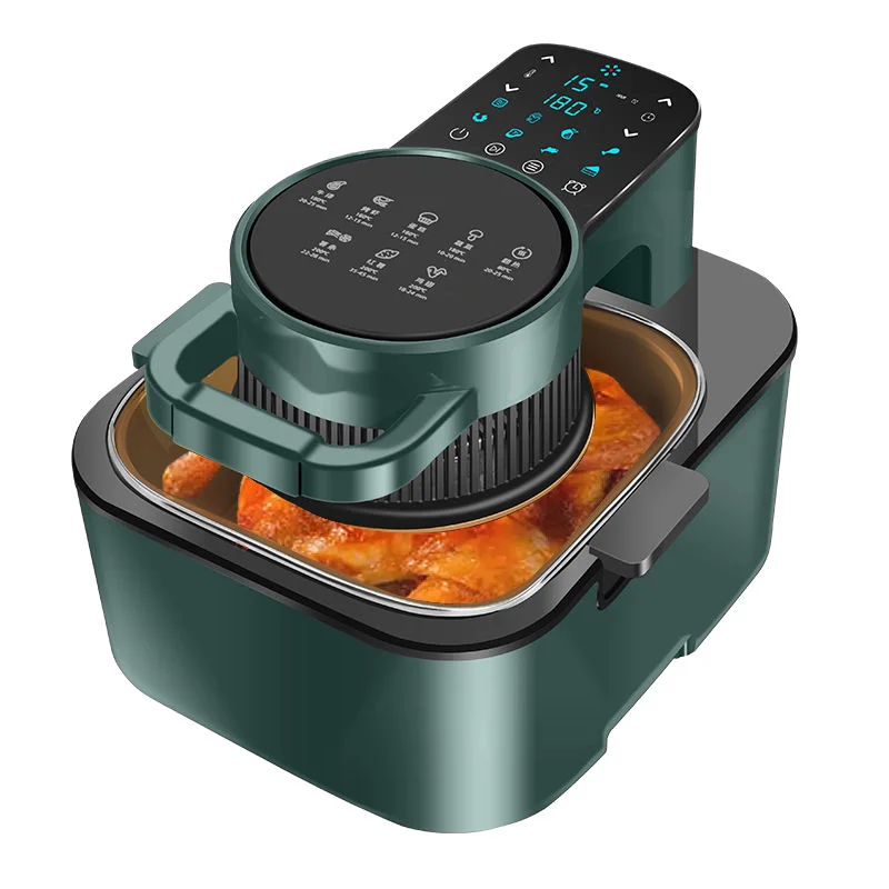8l-flip-cover-led-touch-screen-air-fryer-1350w-oil-free-oven-with-non-stick-basket