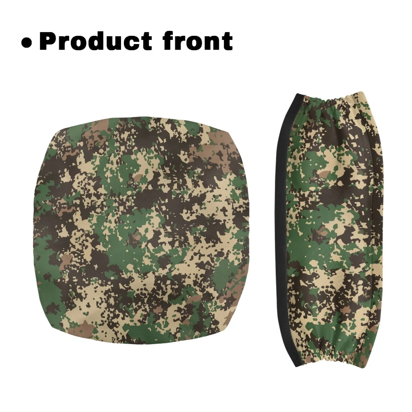 Coloranimal Camouflage Print 2 Pieces Set Rollator Seat Cover Easy to Install Walker Seat Covers for Family