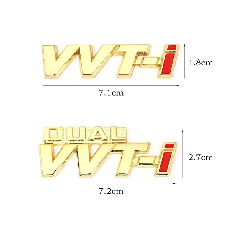 3D metal VVTi rear trunk car sticker Fender emblem badge decal for Toyota dual VVT-i Camry Corolla Yaris RAV4 Prius accessories