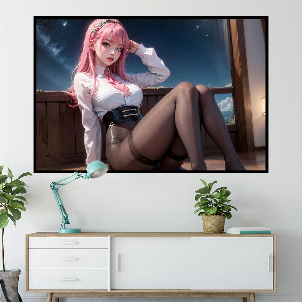 Painting Art Sexy Beauty Erotic Hot Girl Canvas Poster HD Uncensored Naked Breasts Big Ass Naked Girl Home Decoration Painting