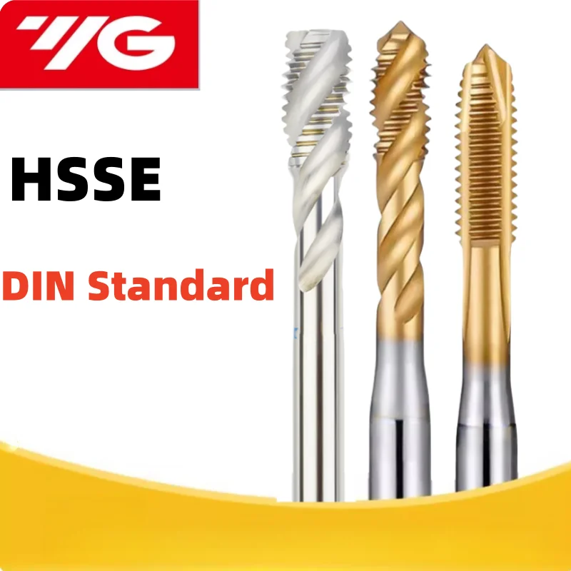 1pcs  YG DIN Standard Spiral Fluted Tap Pointed M2 M2.5 M3 M4 M5 M6 M8 M10 M12 M14 M16 M18 M20M24M27M30 Screw Thread Taps
