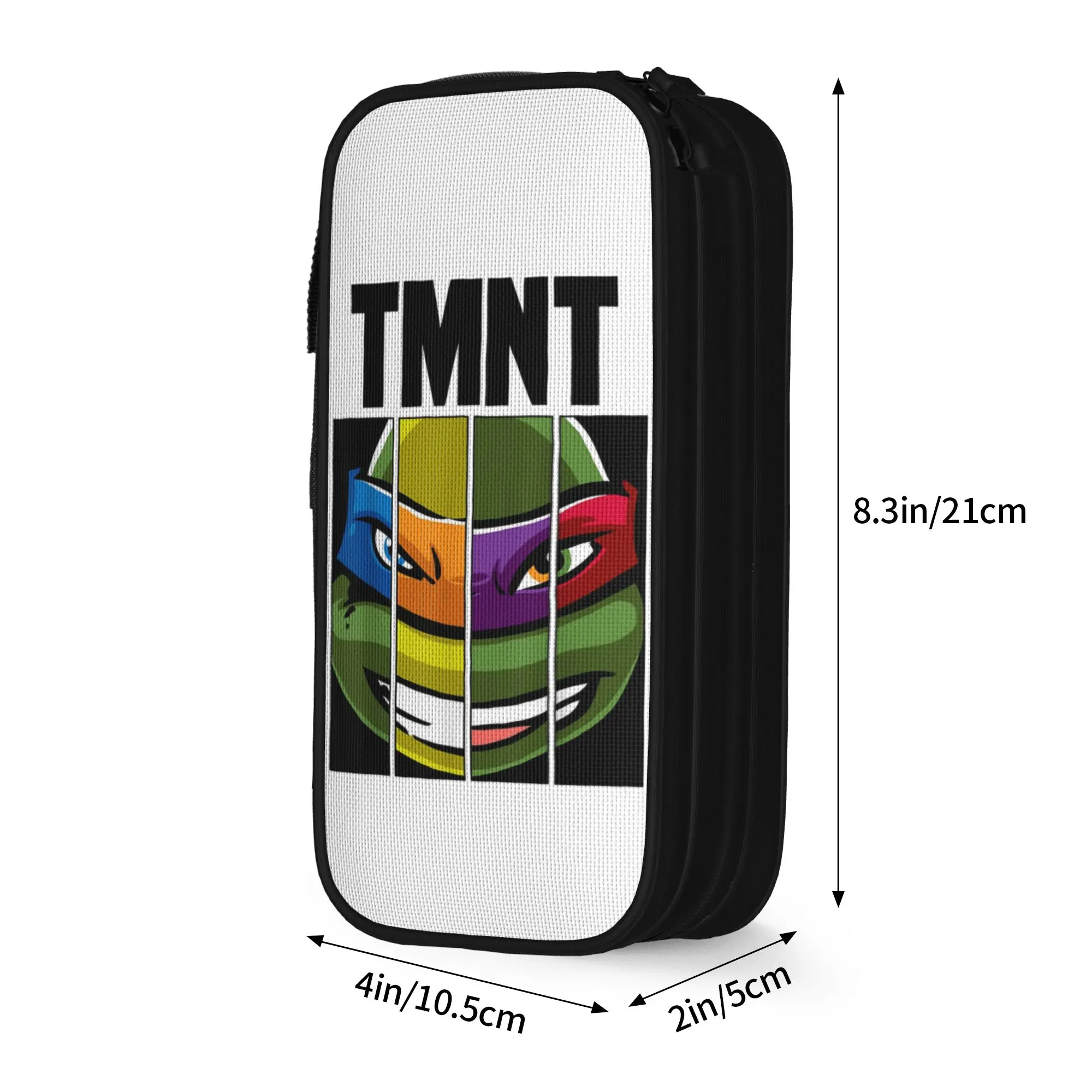 Fashion Cute TMNT T-Turtles Face Mashup  Pencil Case Pencilcases Pen Box Big Capacity Bags Students School Gifts Stationery