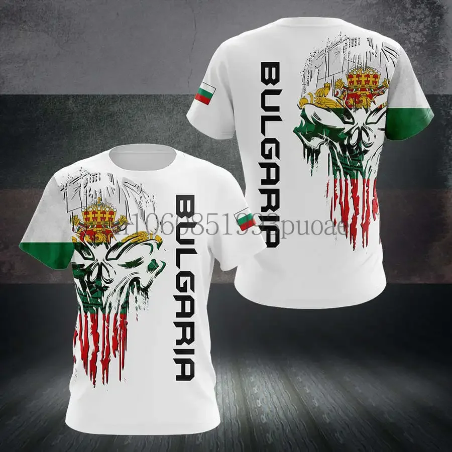 New Bulgaria Flag Men\'s and Kids  T-Shirt National Emblem Print Summer O-Neck Short Sleeve Casual Shirt Oversized Tops Clothing