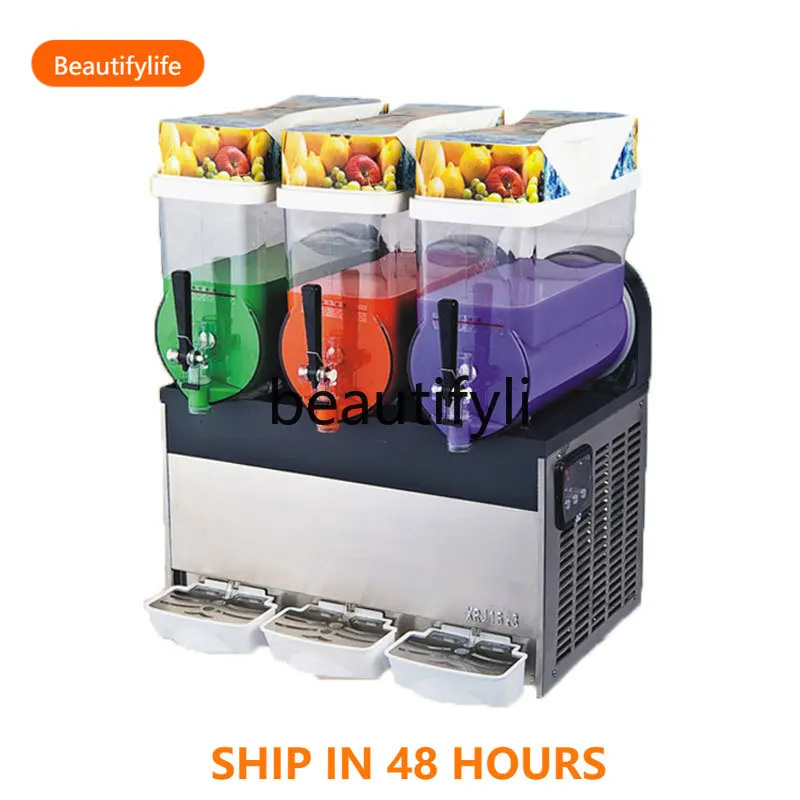 

machine Commercial automatic cold drink slush machine Double cylinder milk tea self-service smoothie, beverage machine H
