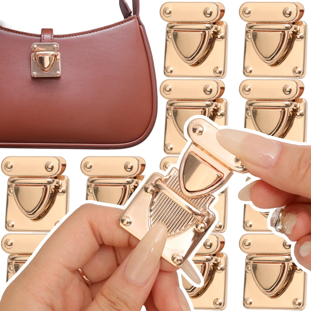 DIY Metal Locks Bag Clasp Catch Buckles Handbags Shoulder Bags Briefcase Wallet Totes Closures Snaps Clasps Package Accessories