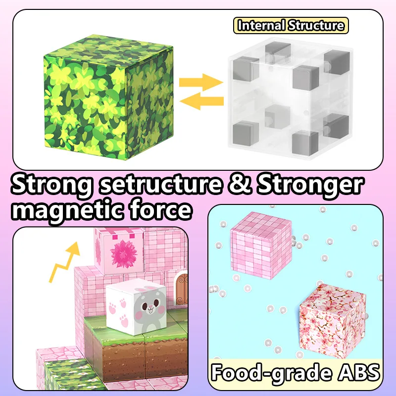 Ensemble de blocs magnétiques du monde du château de princesse, jeu de Puzzle pour fille de rêve, ensemble de Construction magnétique à monter soi-même, jouet cadeau d'anniversaire