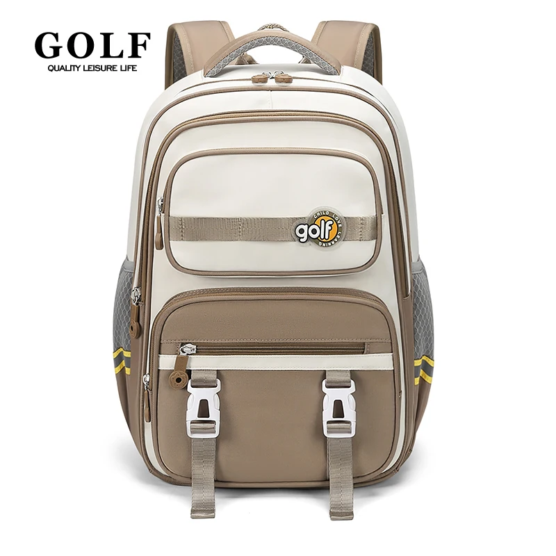 GOLF School Book Bags Kids Primary Backpack Large School Backpacks Children Elementary Bookbag Schoolbag Boys Girl multi pockets