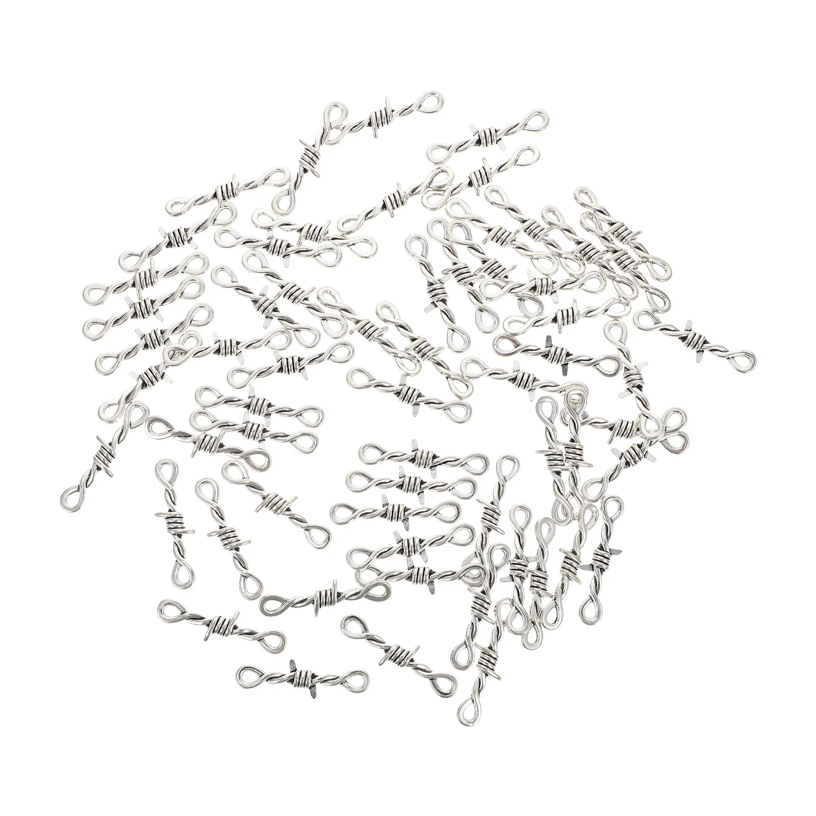 

60pcs Zinc Alloy Charms DIY Accessories for Bracelet Necklace Hand Chain Waist Chain Silver Color Jewelry Making