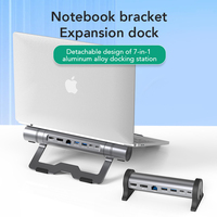 Blueendless mobile phone stand notebook folder 4K120hz HDTV DP1.6 Type-C 100W Pd USB3.1 10G Speed Gigabit LAN 7 in 1 Type C dock