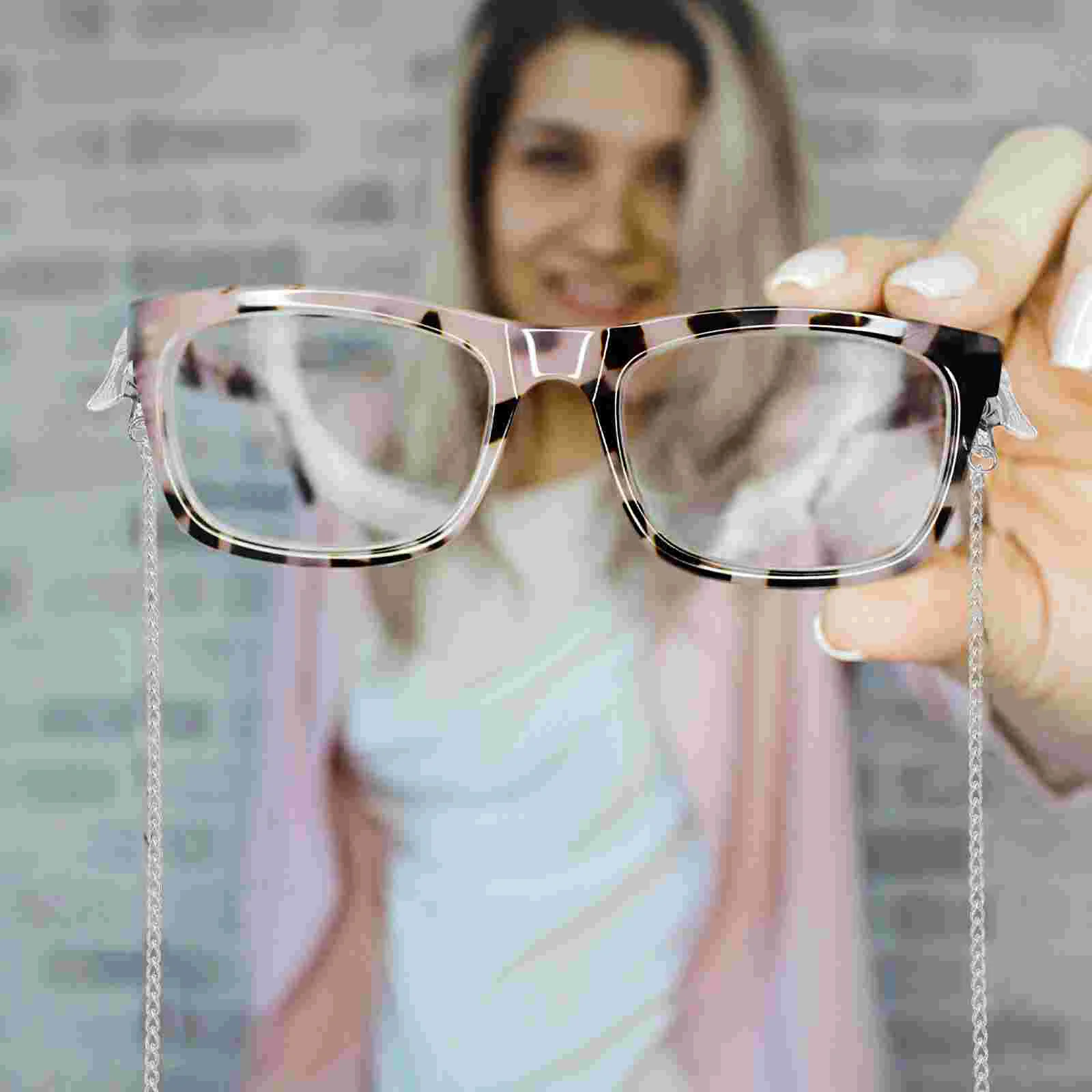 スタイリッシュなパターン金属眼鏡コードクリップユニバーサルフィット軽量メガネチェーン女性サングラスホルダー