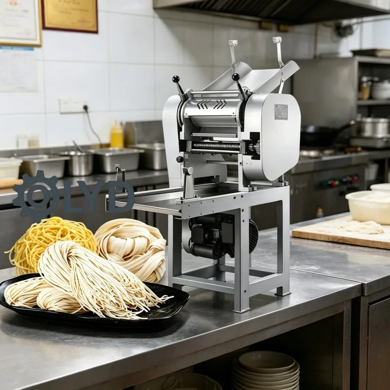 Automatic Commercial Noodle Machine Fresh Dry Noodle Dough Roller Dumpling Wrapper Small Press Noodle Maker