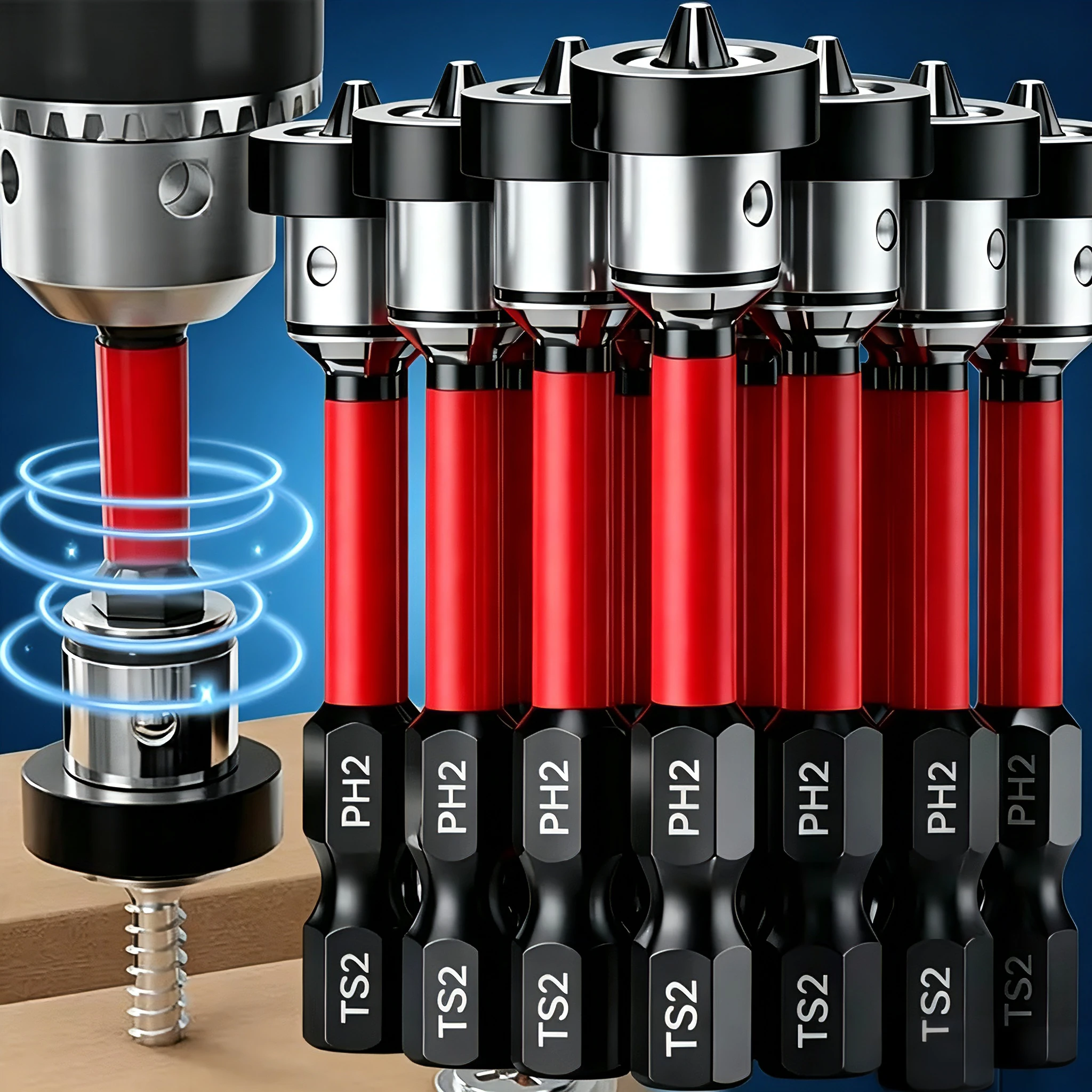 Magnetic Positioning S2 Screwdriver Bits Set for Drywall Plasterboard Gypsum Board Locating Bit Head Drilling Tools Home Improve