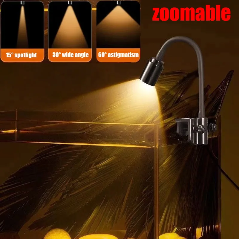 Zoomable Mini LED Aquarium Light USB 5V Power Fish Tank Lamp Landscaping Lighting 5W For Small Fish Tank