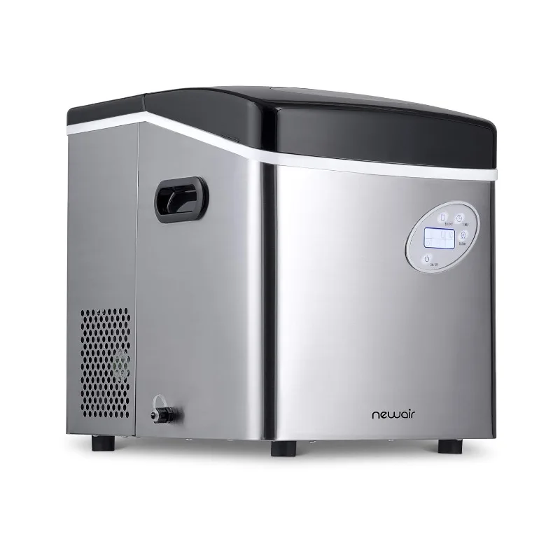 Newair Portable Ice Maker 50 lb. Daily, 12 Cubes in Under 7 Minutes - Compact Countertop Design - 3 Size Bullet Shaped Ice