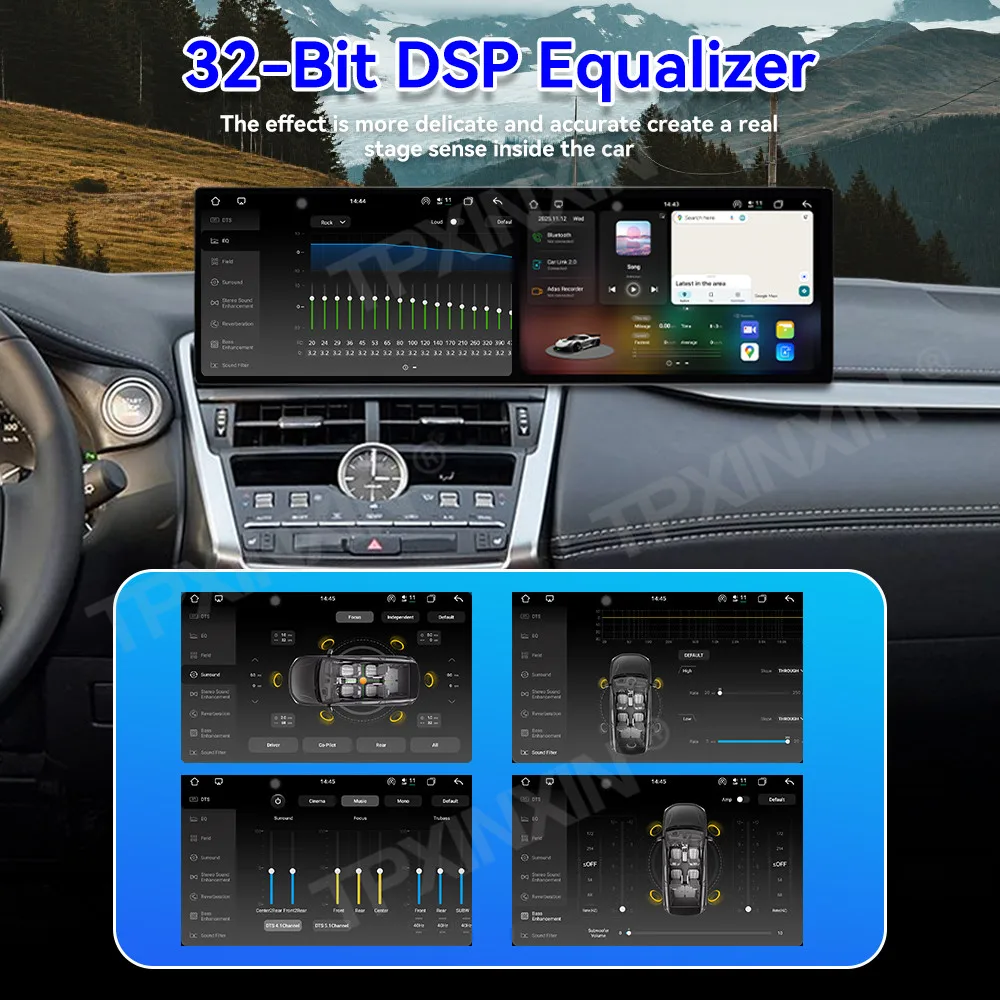 11.5 بوصة شاشة مزدوجة أندرويد 15 Carplay راديو السيارة ستيريو لكزس NX 2017 ~ 2021 الملاحة نظام تحديد المواقع سيارة مشغل وسائط متعددة رئيس وحدة #4