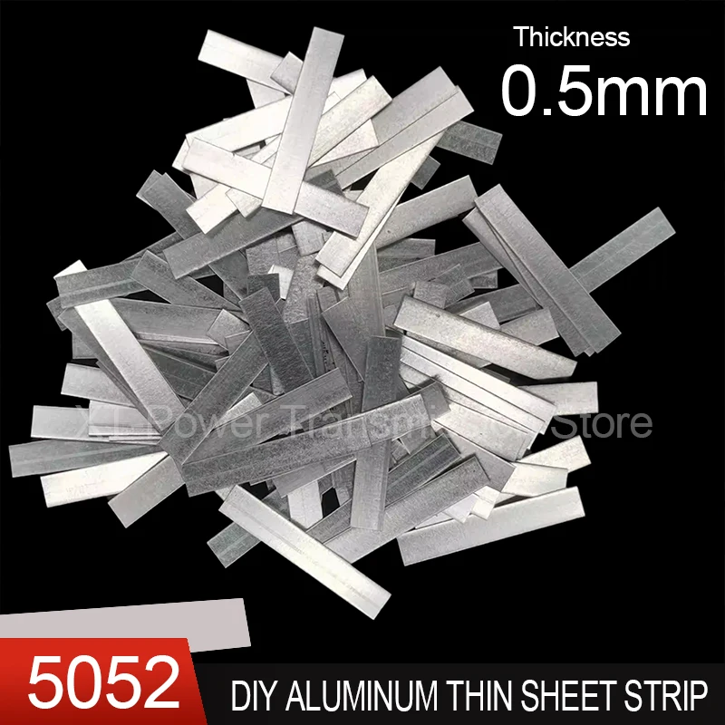 Thick 0.5mm 5052 Aluminum Sheet Heat Dissipation Conduct Electricity Connection Plate DIY Aluminum Thin Sheet Strip Customize