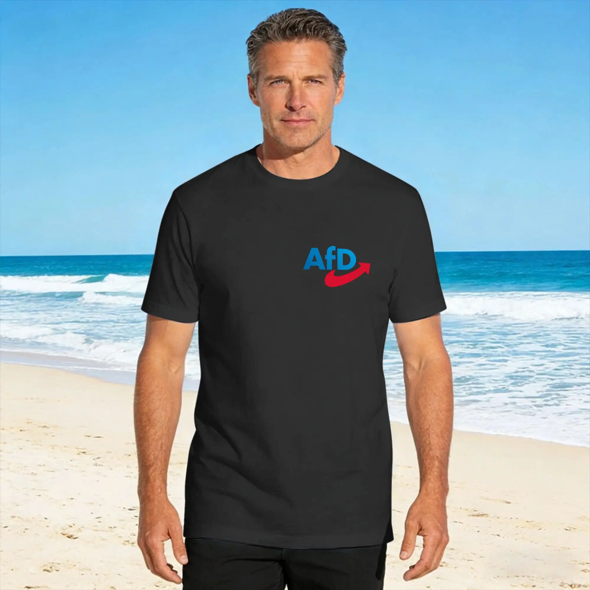 Afd Alternative Logo T Shirt Summer  Cotton T-Shirts For Men Popular Casual Tshirt Short-Sleeved Y2K Funny Tees