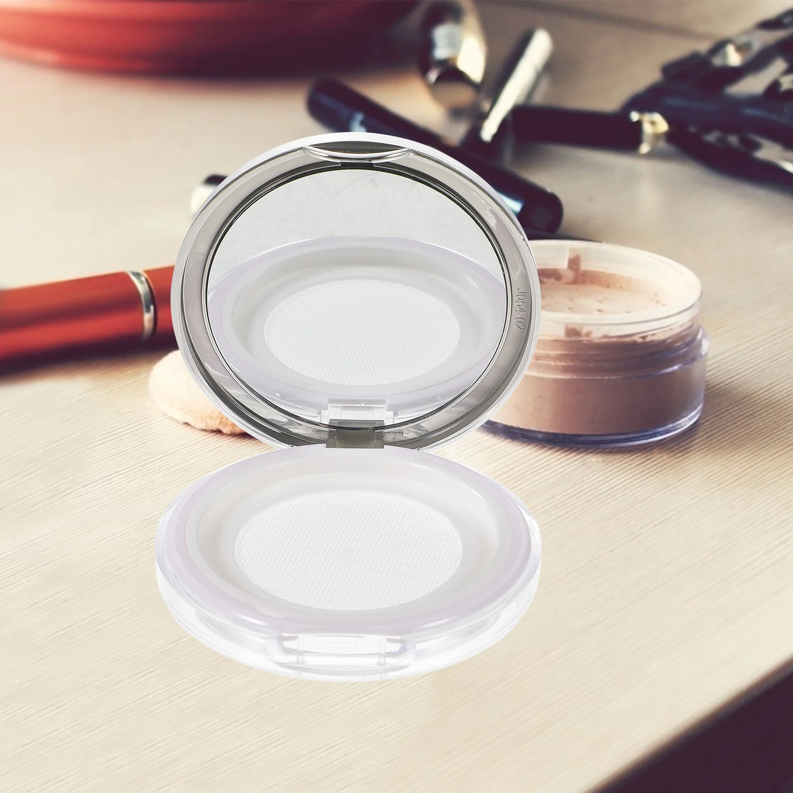 

3Pcs Refillable Powder Box Portable Loose Powder Case Puff Holder Makeup Container Storage for Beauty