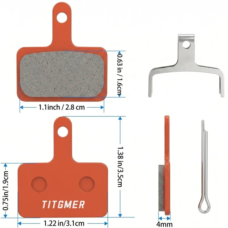 TITGMER Harz-Bremsbeläge für Shimano MT200 m315 m365 m375 m395 m445 TEKTRO MTB Rennrad hydraulische Scheibenbremsbeläge aus Harz – Detail 3