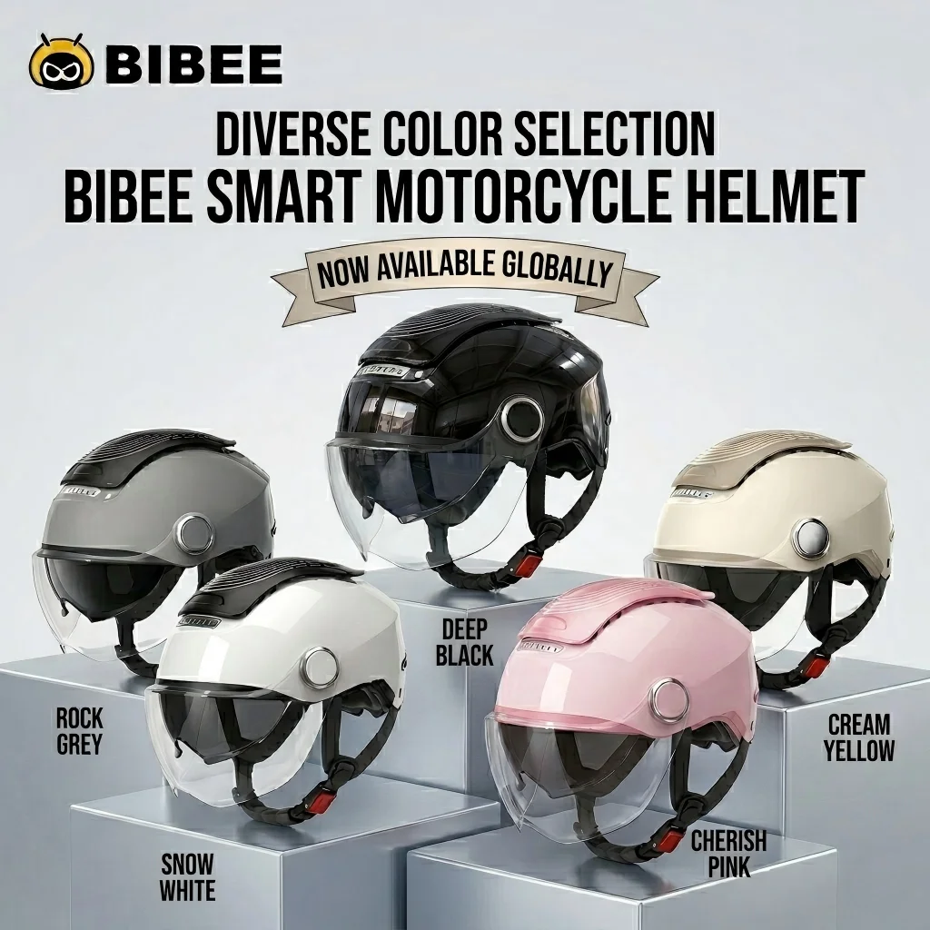 BIBEE Fortschrittlicher E-Bike-Helm für Stadtfahrer, Patentierte AirHuge-Belüftung, Doppelvisiere, Glänzende ABS-Schale, Leichte Sicherheitsausrüstung – Detail 1