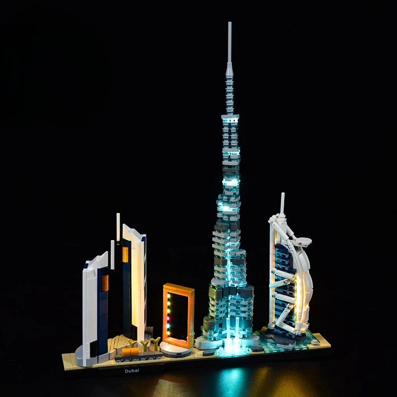 

LED Lighting Set Suitable For LEGO Dubai 21052 Building Blocks Bricks DIY Lamp Toys Set Not Include Model