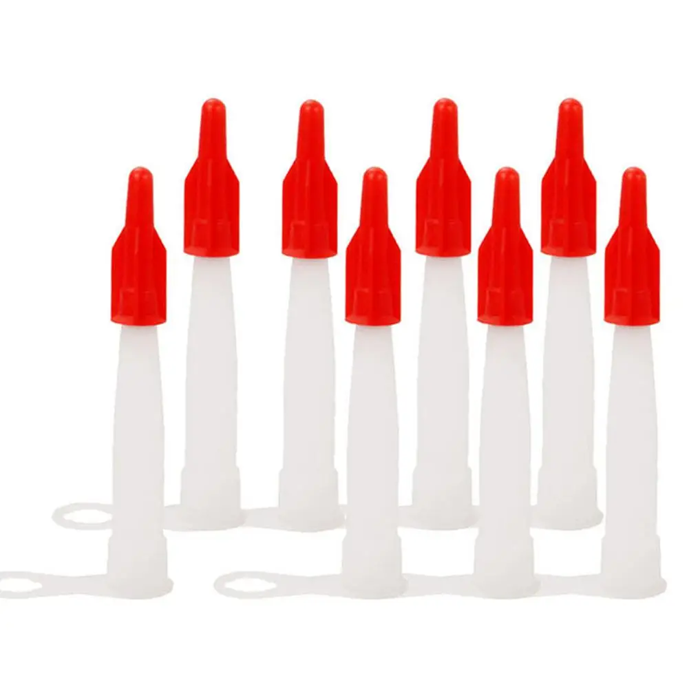 20pcs Silicone Tubes Nozzles Cap Replacement Tips Caulk With Red Nozzles Cartridge Spare Silicone Sealant Home Construction Tool