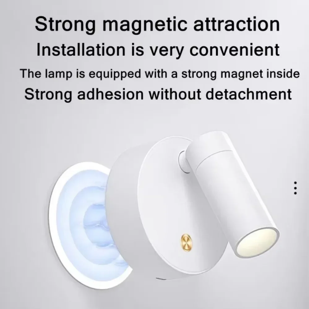 Rechargeable LED Spotlight Touch Dimmable 5V USB Bedside Lamp With Touch Switch Downlight Living Room Kitchen Indoor Decoration