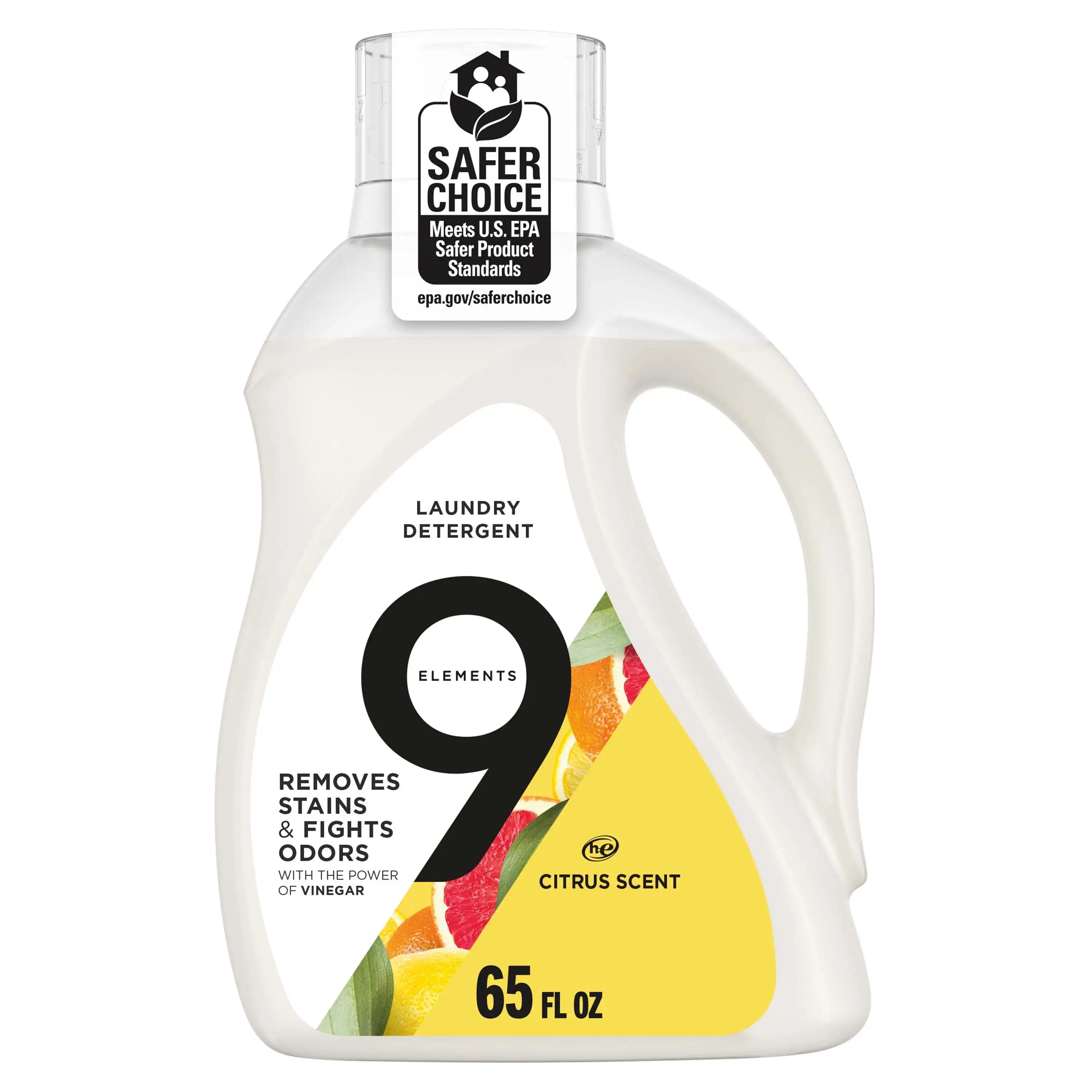 

Vinegar Powered Liquid Laundry Detergent, Citrus Scent, 65 Fl Oz, 35 Loads