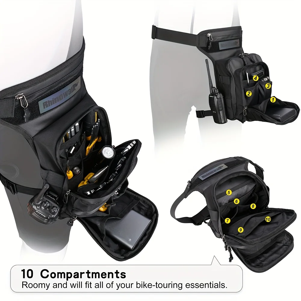 Motorcycle Leg Bag, A Multifunctional, Large-capacity 101.44 Oz Waist Bag Designed Specifically for Motorcyclists Wallets